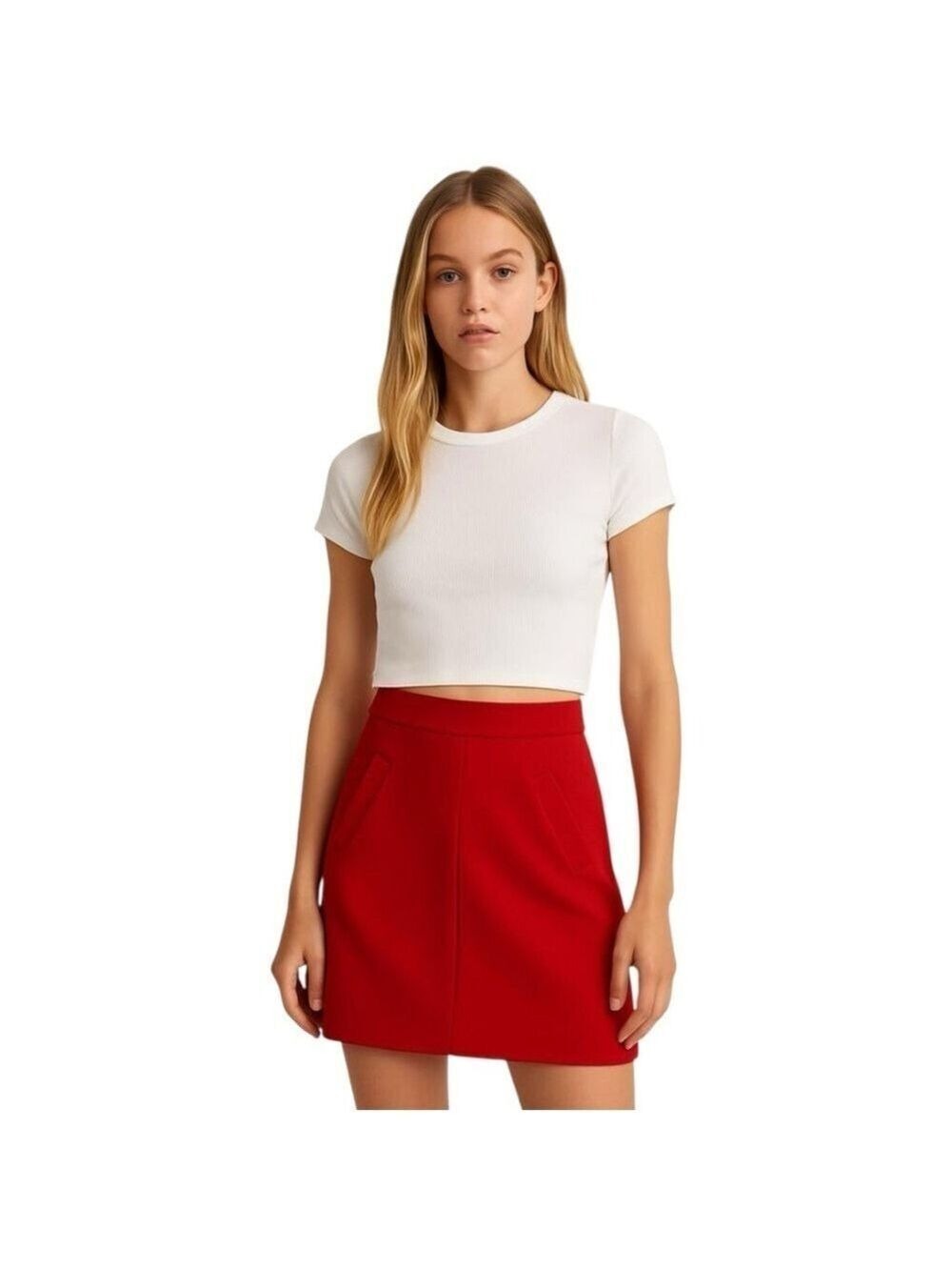 Mario Serrani Women’s Red Pencil Skirt Size 2 True Red, Stretchy